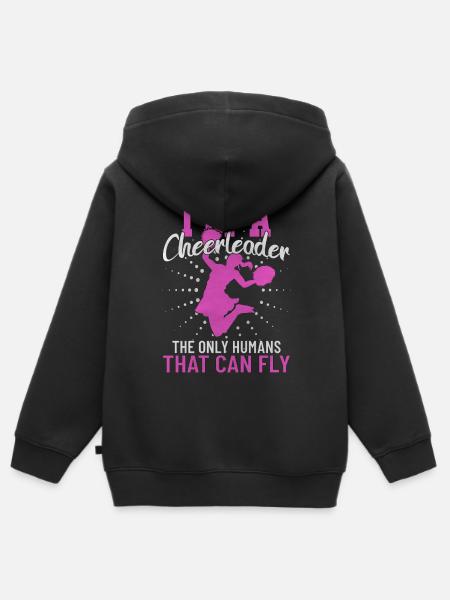Cheerleader - Kinder Premium Organic Zip Hoodie - Schwarz