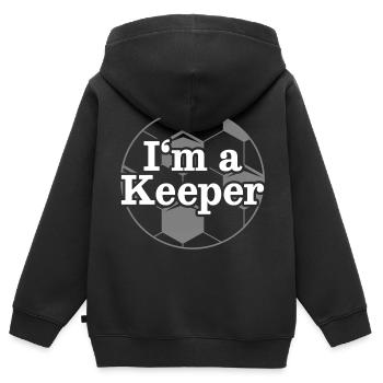Goalkeeper Goalkeeper Keeper - Kids Premium Organic Zip-up Hoodie - black - Back - AI Model Kid Male (0cm)