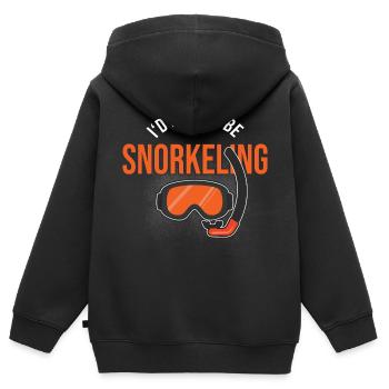 Schnorcheln - Kinder Premium Organic Zip Hoodie - Schwarz - Hinten - AI Model Kid Male (0cm)