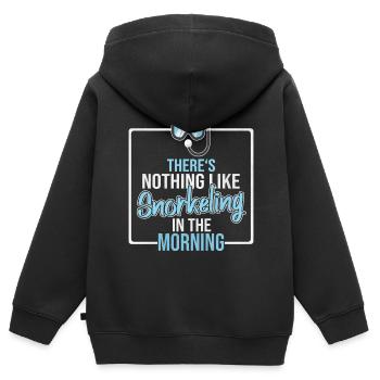 Schnorcheln - Kinder Premium Organic Zip Hoodie - Schwarz - Hinten - AI Model Kid Male (0cm)