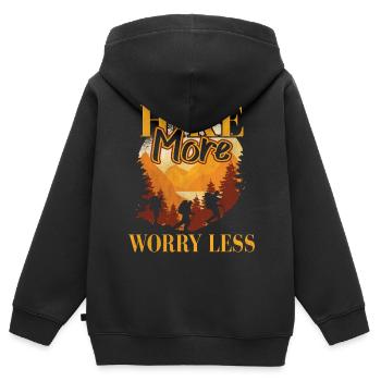 Hiking hike - Kids Premium Organic Zip-up Hoodie - black - Back - AI Model Kid Male (0cm)