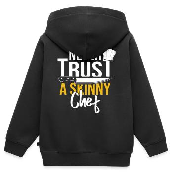 Chefkoch Koch Sternekoch Köchin - Kinder Premium Organic Zip Hoodie - Schwarz - Hinten - AI Model Kid Male (0cm)