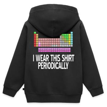 Système périodique - Sweat Premium à capuche zippé enfant bio - noir - Dos - AI Model Kid Male (0cm)