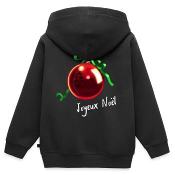 Christmas tree Joyeux Noël - Kids Premium Organic Zip-up Hoodie - black - Back - AI Model Kid Male (0cm)