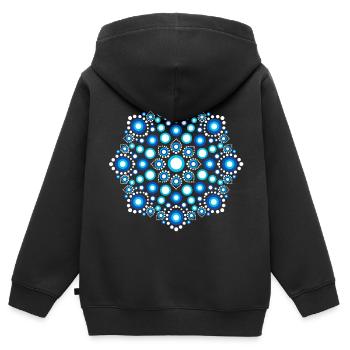 Color Dots, Dot Art, Mandala, Yoga, Meditation - Kinder Premium Organic Zip Hoodie - Schwarz - Hinten - AI Model Kid Male (0cm)