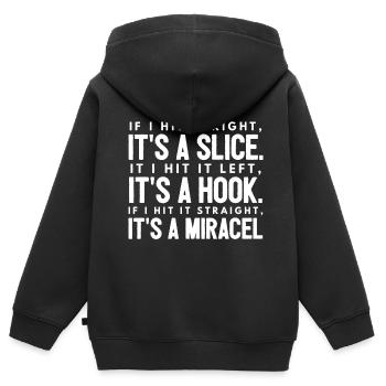 Golf Golfer Golfschläger Golfball Geschenk 4 - Kinder Premium Organic Zip Hoodie - Schwarz - Hinten - AI Model Kid Male (0cm)