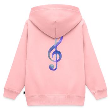 music key - Kids Premium Organic Zip-up Hoodie - rose - Back - AI Model Kid Female (0cm)