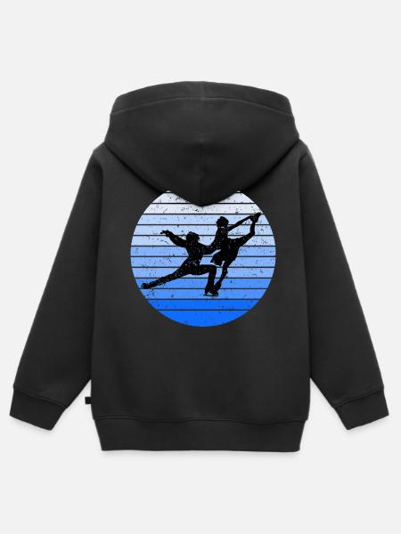 Eiskunstlauf Paarlauf - Kinder Premium Organic Zip Hoodie - Schwarz