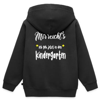 Kita Krippe Kindergarten Beginn Start Geschenke - Kinder Premium Organic Zip Hoodie - Schwarz - Hinten - AI Model Kid Male (0cm)