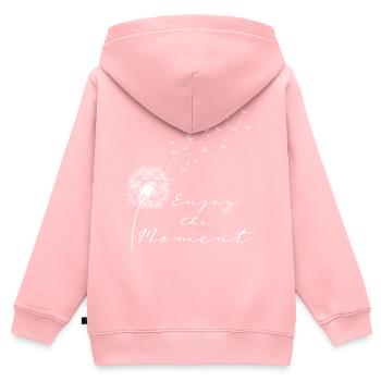 Enjoy the moment Pusteblume Löwenzahn Leichtigkeit - Kinder Premium Organic Zip Hoodie - Rosa - Hinten - AI Model Kid Female (0cm)