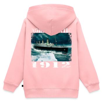 Nordatlantic 1912 - steamship at night - Kids Premium Organic Zip-up Hoodie - rose - Back - AI Model Kid Female (0cm)