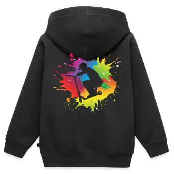 Scooter - Kids Premium Organic Zip-up Hoodie - black - Back - AI Model Kid Male (0cm)