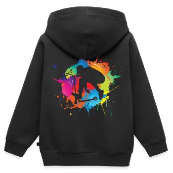 Scooter - Kids Premium Organic Zip-up Hoodie - black - Back - AI Model Kid Male (0cm)