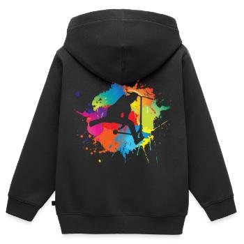 Scooter - Kids Premium Organic Zip-up Hoodie - black - Back - AI Model Kid Male (0cm)
