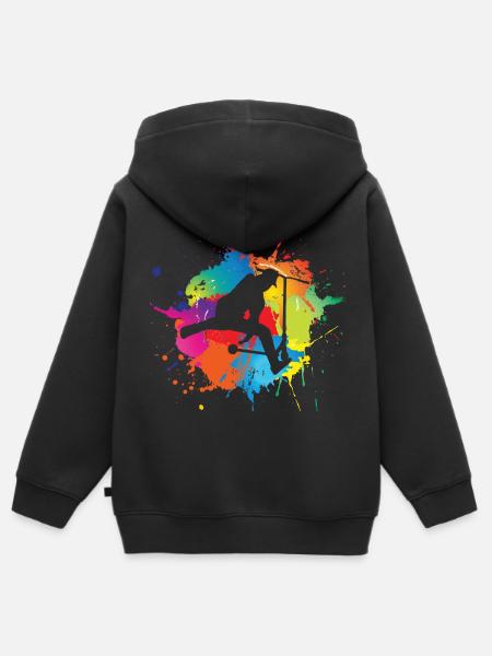 Scooter - Kinder Premium Organic Zip Hoodie - Schwarz