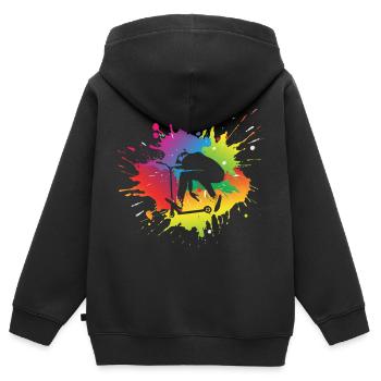 Scooter - Kids Premium Organic Zip-up Hoodie - black - Back - AI Model Kid Male (0cm)