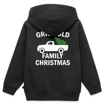 GRISWOLD FAMILY CHRISTMAS - Kinder Premium Organic Zip Hoodie - Schwarz - Hinten - AI Model Kid Male (0cm)