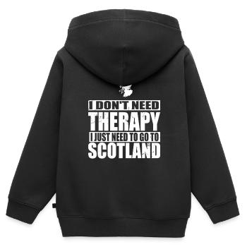 Schottland Schotten Schottische Schottisch - Kinder Premium Organic Zip Hoodie - Schwarz - Hinten - AI Model Kid Male (0cm)