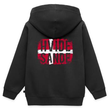 Hvide Sande, Westjütland, Dänemark, Nordsee - Kinder Premium Organic Zip Hoodie - Schwarz - Hinten - AI Model Kid Male (0cm)
