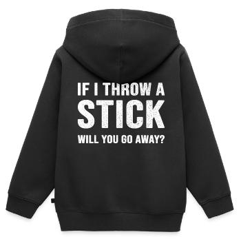 sarcasm - Kids Premium Organic Zip-up Hoodie - black - Back - AI Model Kid Male (0cm)