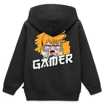 let brawl let's fight for boxer fighter stars - Kids Premium Organic Zip-up Hoodie - black - Back - AI Model Kid Male (0cm)