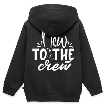 Bébé sort new to the crew Sort bébé sort de bébé - Sweat Premium à capuche zippé enfant bio - noir - Dos - AI Model Kid Male (0cm)