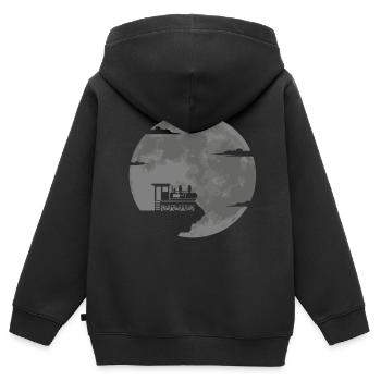Railway model railway train driver Railway operator - Kids Premium Organic Zip-up Hoodie - black - Back - AI Model Kid Male (0cm)