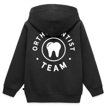 Orthodontic team jaw doctor orthodontics - Kids Premium Organic Zip-up Hoodie - black - Back - AI Model Kid Male (0cm)