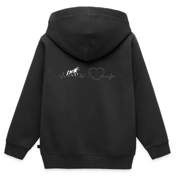 Cheval Equitation Equitation Equitation Dressing - Sweat Premium à capuche zippé enfant bio - noir - Dos - AI Model Kid Male (0cm)