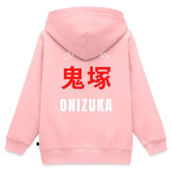 Certified by ONIZUKA Manga Anime Citation - Kids Premium Organic Zip-up Hoodie - rose - Back - AI Model Kid Female (0cm)