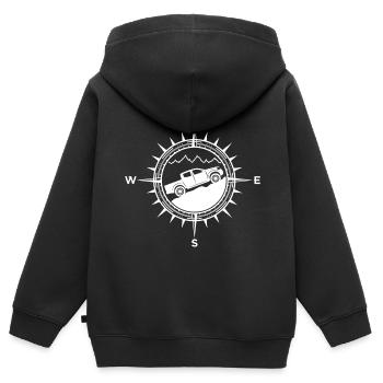 Pick up 4x4 Kompass Geländewagen - Kinder Premium Organic Zip Hoodie - Schwarz - Hinten - AI Model Kid Male (0cm)