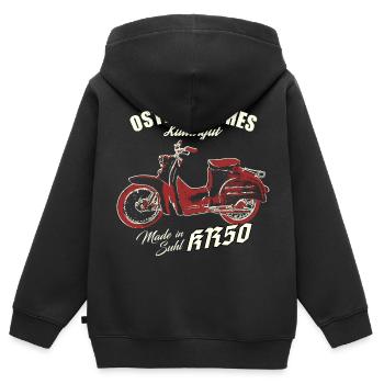 Simson KR50 - Ostdeutsches Kulturgut - Kinder Premium Organic Zip Hoodie - Schwarz - Hinten - AI Model Kid Male (0cm)