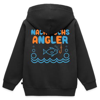 Angler Nachwuchs Angeln Baby Junge Kinder - Kinder Premium Organic Zip Hoodie - Schwarz - Hinten - AI Model Kid Male (0cm)