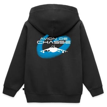 Fighter aircraft - Kids Premium Organic Zip-up Hoodie - black - Back - AI Model Kid Male (0cm)