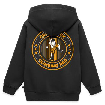 Klettern Bergsport Kletterer - Kinder Premium Organic Zip Hoodie - Schwarz - Hinten - AI Model Kid Male (0cm)