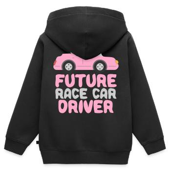 Future Race Car Driver Rennwagen Baby Mädchen Pink - Kinder Premium Organic Zip Hoodie - Schwarz - Hinten - AI Model Kid Male (0cm)