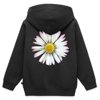 Gänseblümchen Margeriten Blume, Blüte, blumig - Kinder Premium Organic Zip Hoodie - Schwarz - Hinten - AI Model Kid Male (0cm)