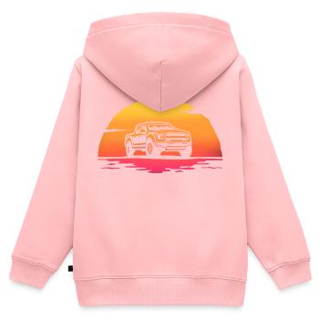 Sunrise Pick Up T-Shirt Offroad-Auto - Kinder Premium Organic Zip Hoodie - Rosa - Hinten - AI Model Kid Female (0cm)
