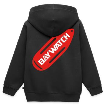 Baywatch Red Buoy - Kids Premium Organic Zip-up Hoodie - black - Back - AI Model Kid Male (0cm)