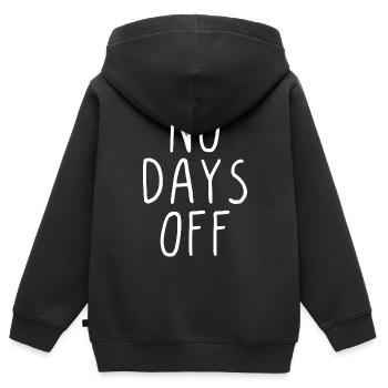 No days off - Kinder Premium Organic Zip Hoodie - Schwarz - Hinten - AI Model Kid Male (0cm)