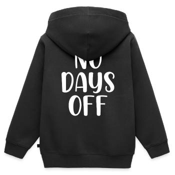 No days off - Kinder Premium Organic Zip Hoodie - Schwarz - Hinten - AI Model Kid Male (0cm)