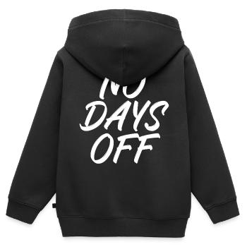 No days off - Kinder Premium Organic Zip Hoodie - Schwarz - Hinten - AI Model Kid Male (0cm)