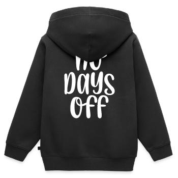 No days off - Kinder Premium Organic Zip Hoodie - Schwarz - Hinten - AI Model Kid Male (0cm)