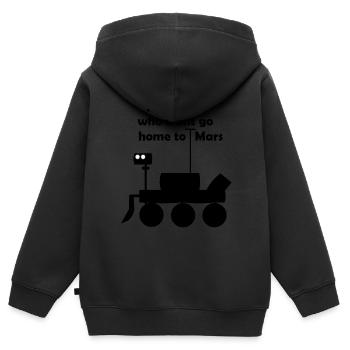 Return to Mars - Kinder Premium Organic Zip Hoodie - Schwarz - Hinten - AI Model Kid Male (0cm)
