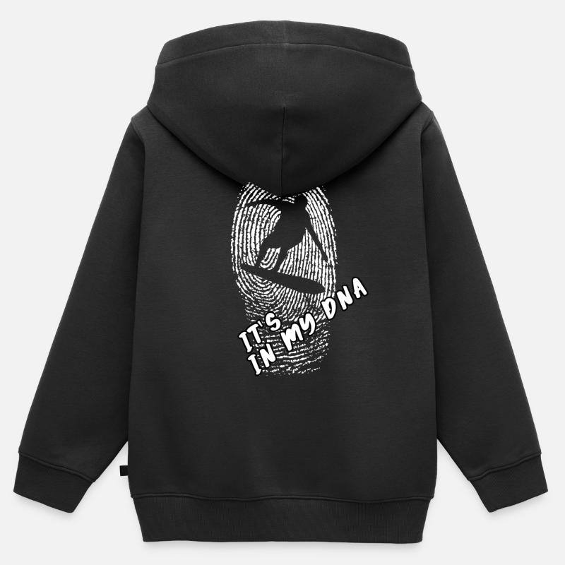 Internautes - Sweat Premium à capuche zippé enfant bio - noir