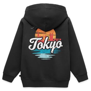 Tokio - Kinder Premium Organic Zip Hoodie - Schwarz - Hinten - AI Model Kid Male (0cm)