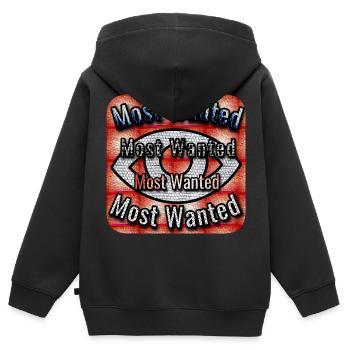 Most Wanted - Kinder Premium Organic Zip Hoodie - Schwarz - Hinten - AI Model Kid Male (0cm)
