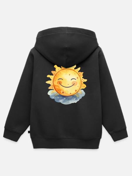 Sonnenschein - Kinder Premium Organic Zip Hoodie - Schwarz