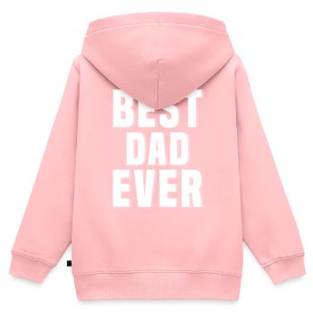 Best Father There Is - Kids Premium Organic Zip-up Hoodie - rose - Back - AI Model Kid Female (0cm)