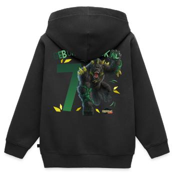 schleich® ELDRADOR® CREATURES 7 Siebter Geburtstag - Kinder Premium Organic Zip Hoodie - Schwarz - Hinten - AI Model Kid Male (0cm)